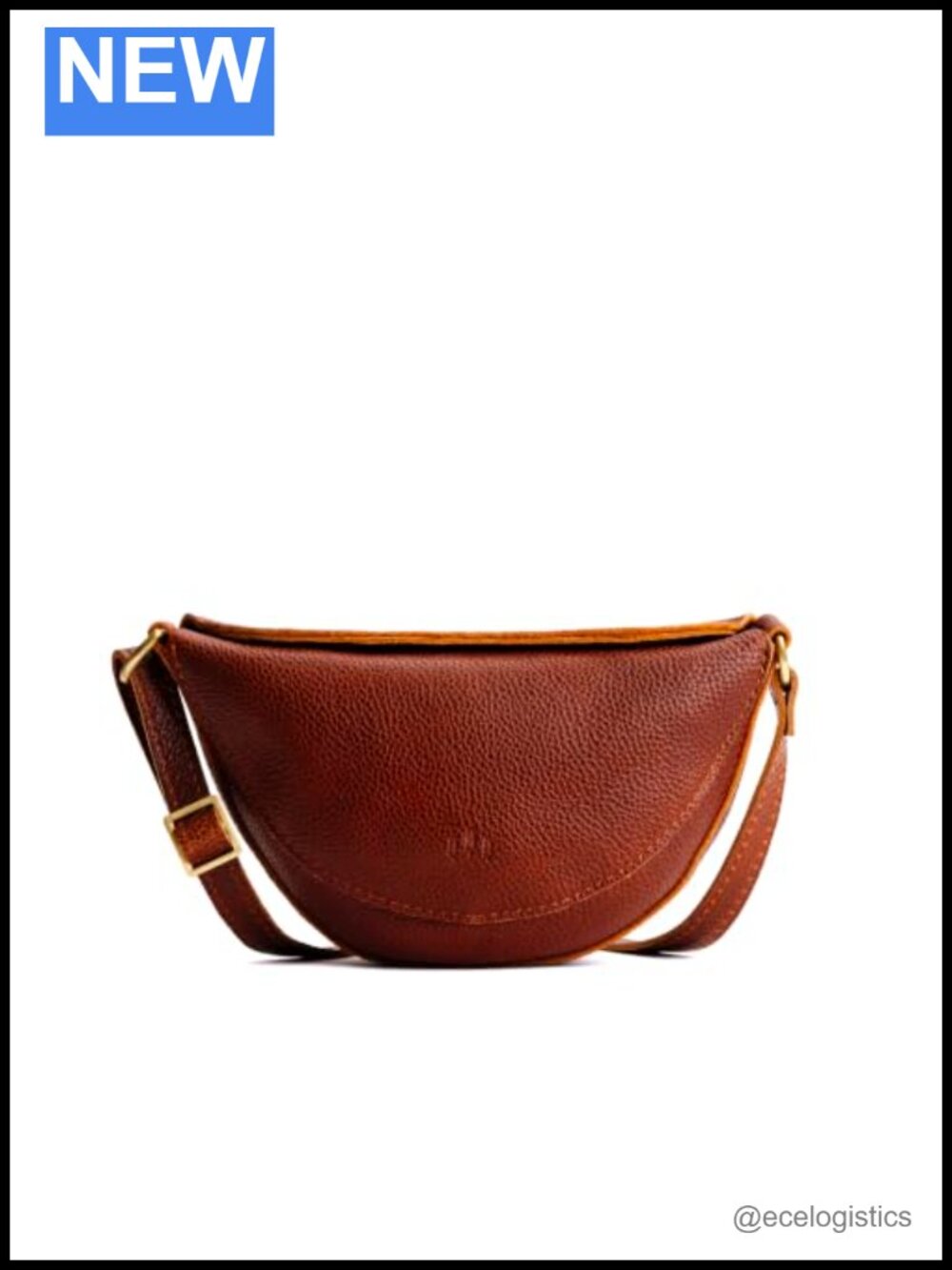 Full-Grain Leather Crossbody Sling Bag Adjustable Strap